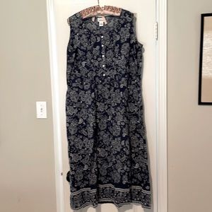 Paisley pattern sleeveless sun dress